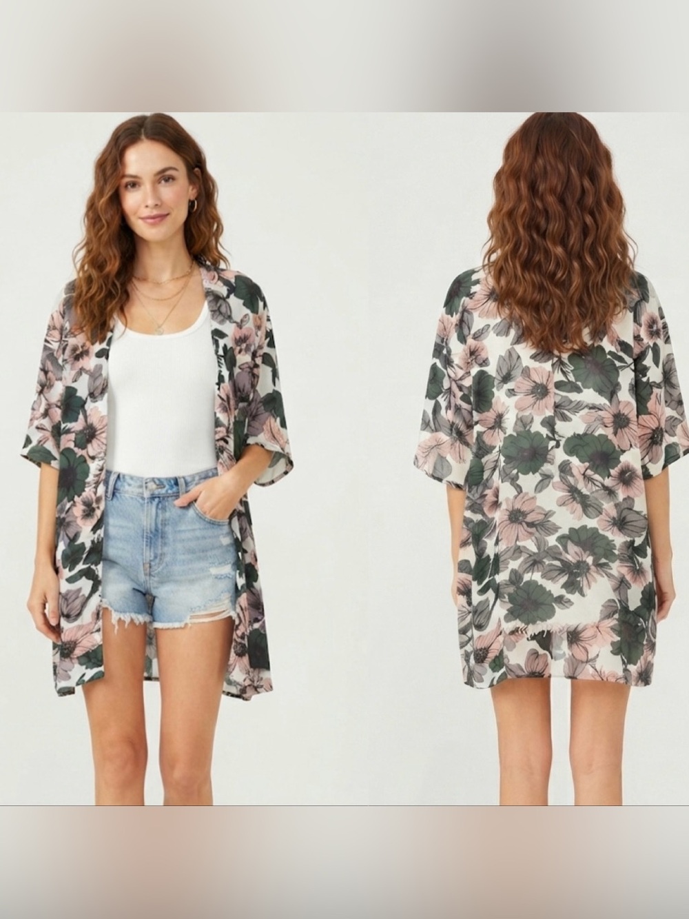 Charlotte Russe Open Front Kimono Cardigan